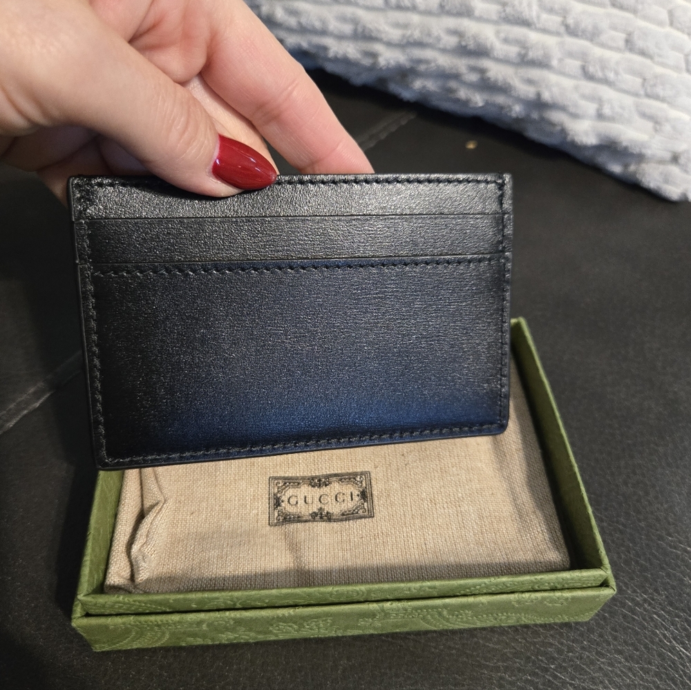 SOLD! Gucci GG Marmont Card Case Black LIKE NEW - Picture 6 of 7